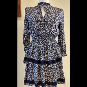 Chelsea and Violet dress. Dark blue floral. XS